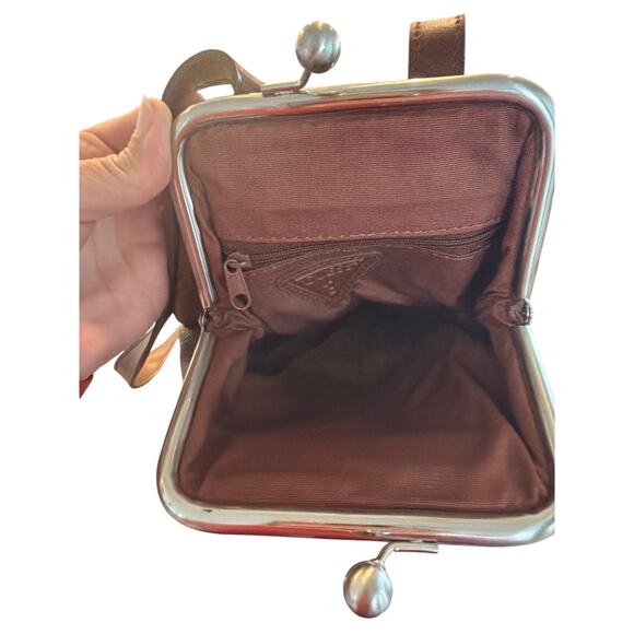 Rare Y2K Guess Leather Kisslock Backpack main image 8